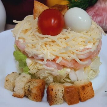 Салат Цезарь с креветками 1 кг